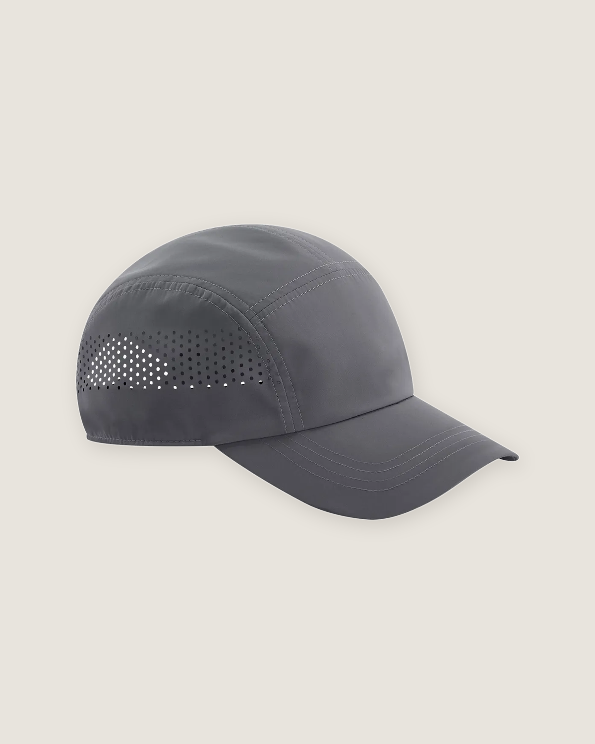 Løbecap med logo i farven graphite grey